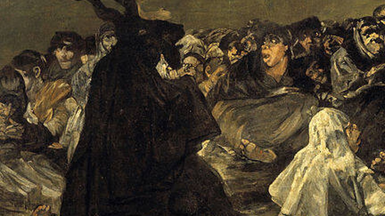 Foto: Detalle de la pintura negra de Goya 'Aquelarre' (1823). 