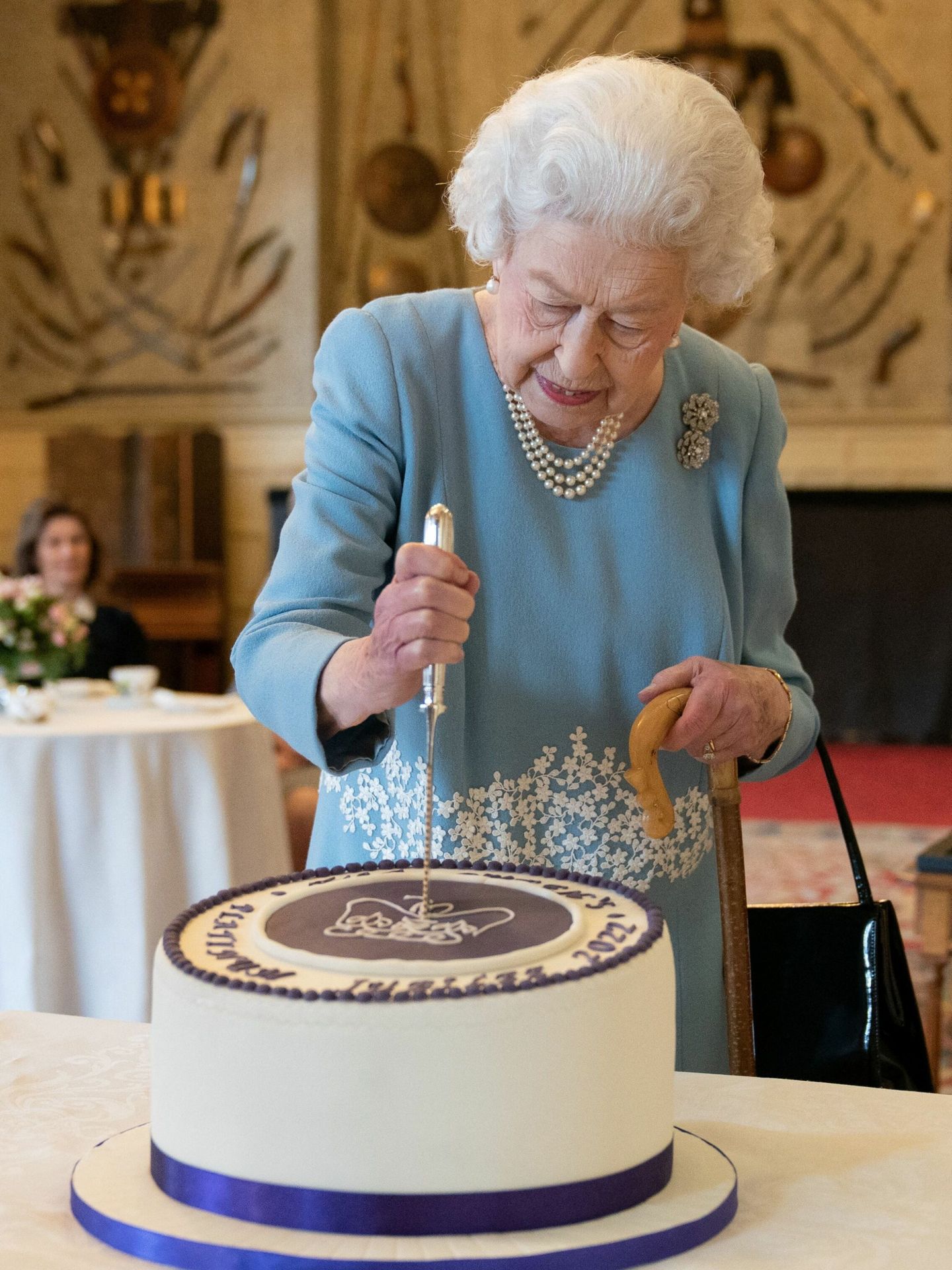La reina Isabel, celebrando su jubileo. (Reuters/Pool/Joe Giddens)