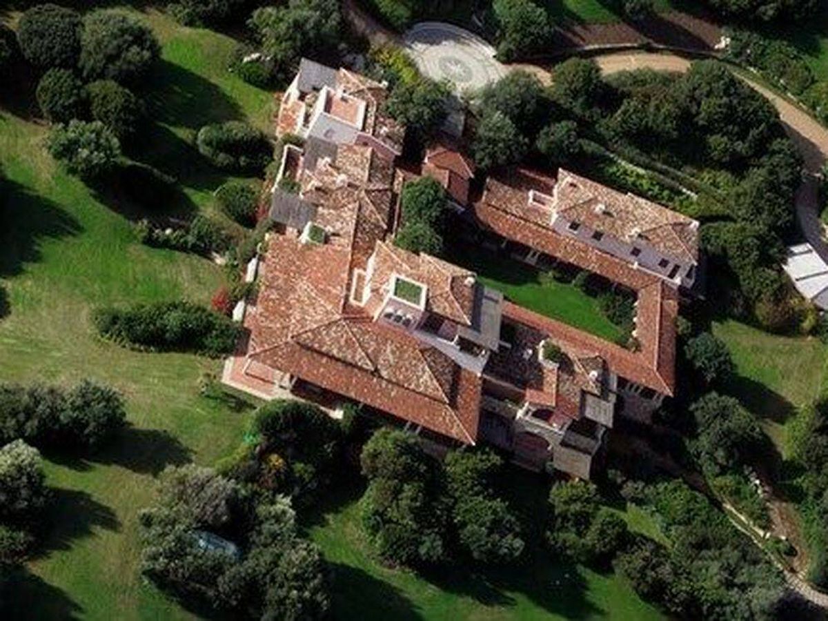 Foto: Vista aérea de Villa Certosa. 