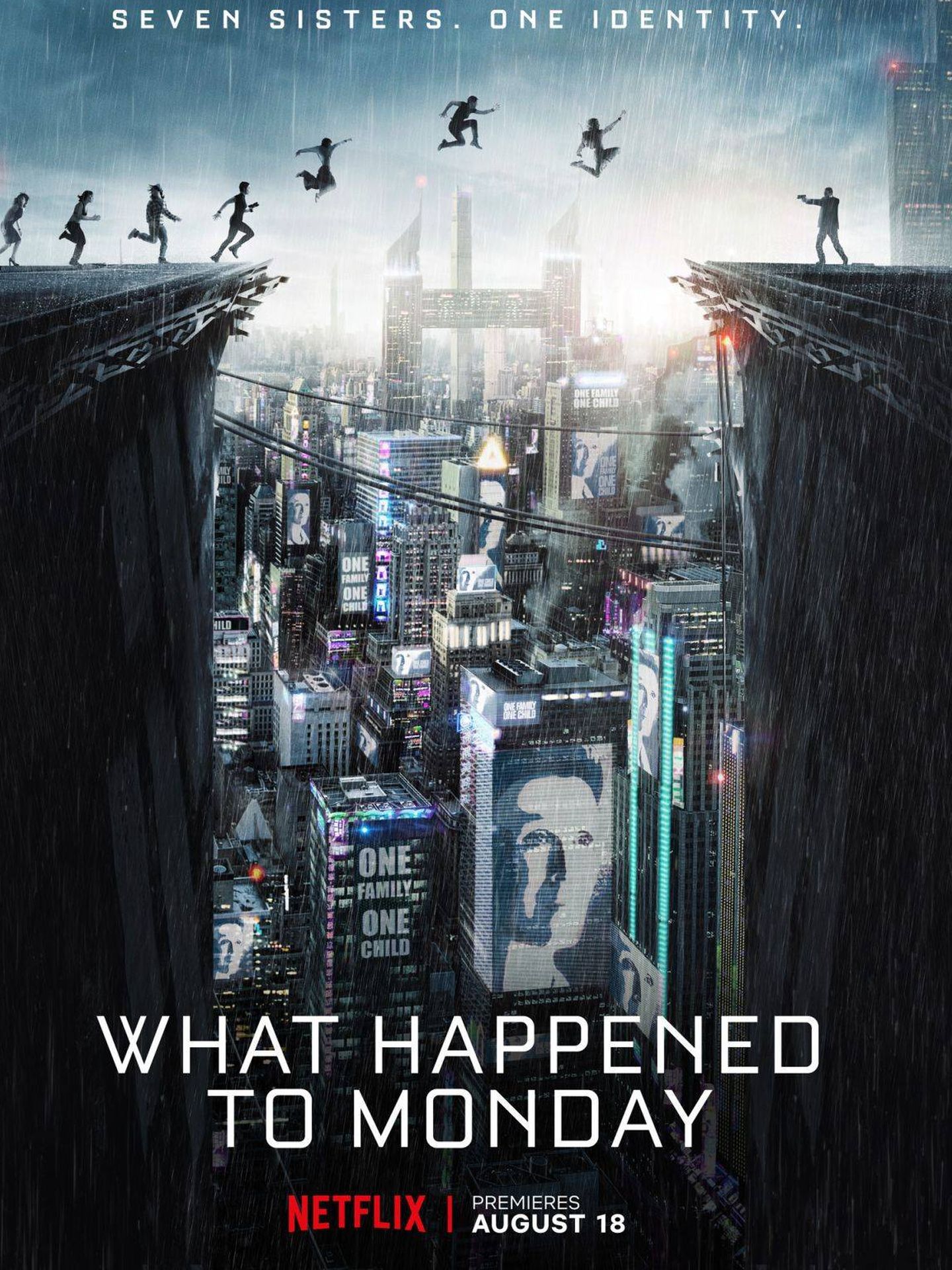 Póster oficial de la película 'What Happened to Monday?'. (Netflix)