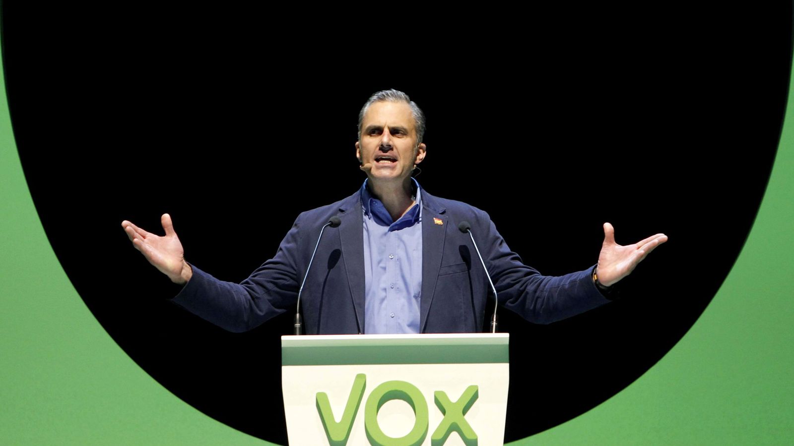 Foto: El secretario general de Vox, Javier Ortega Smith, en un acto de la formación en Madrid. (EFE)