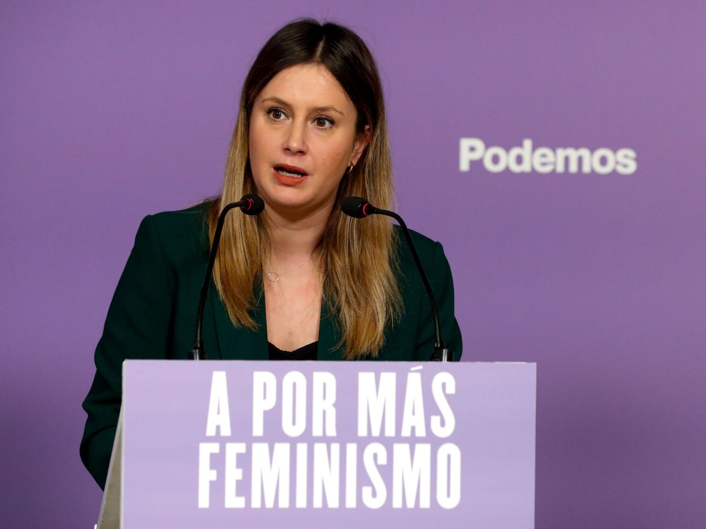 La portavoz de Podemos en Madrid, Alejandra Jacinto. (EFE/Eduardo Oyana)