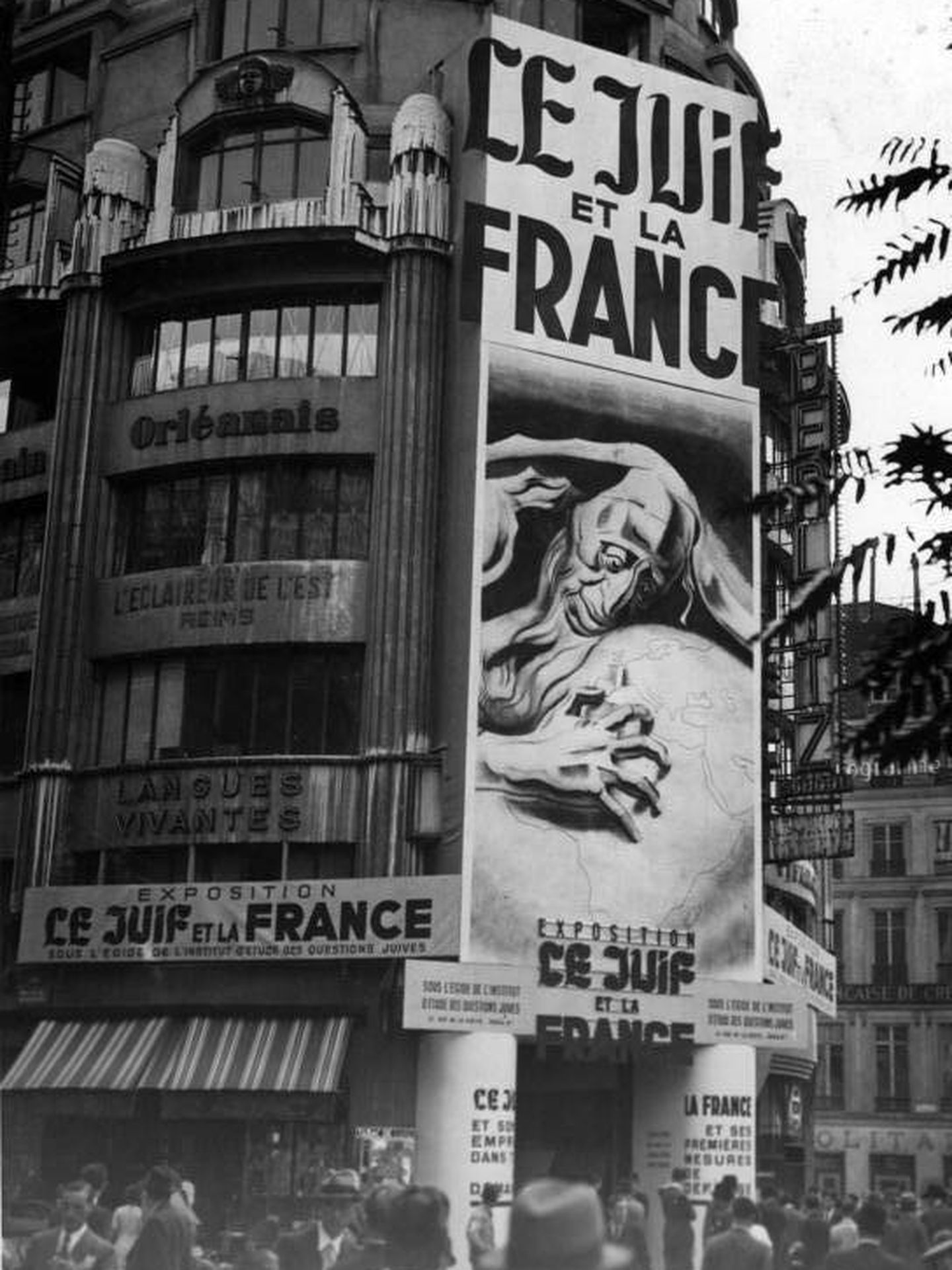 Exposición antisemita en París en 1940.