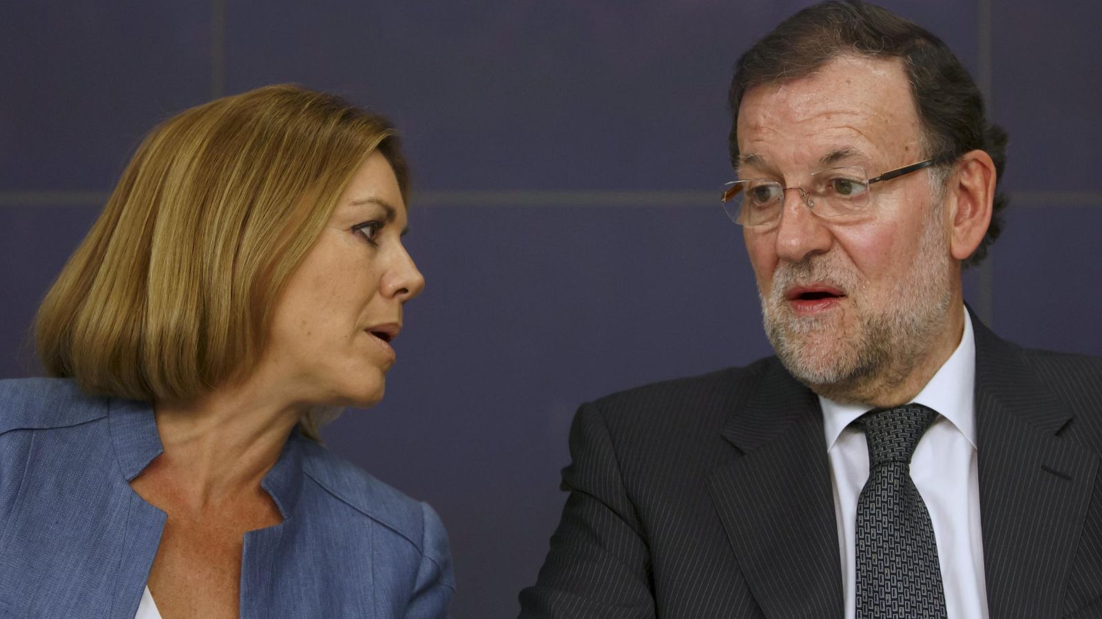 Foto: María Dolores de Cospedal y Mariano Rajoy, durante la reunión de la Junta Directiva Nacional del PP del 5 de noviembre. (EFE)