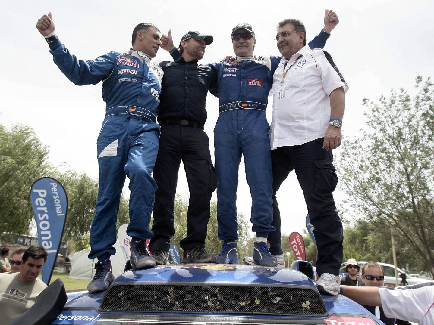 Sainz y Cruz lograron en 2010 la victoria con Volkswagen. (EFE)