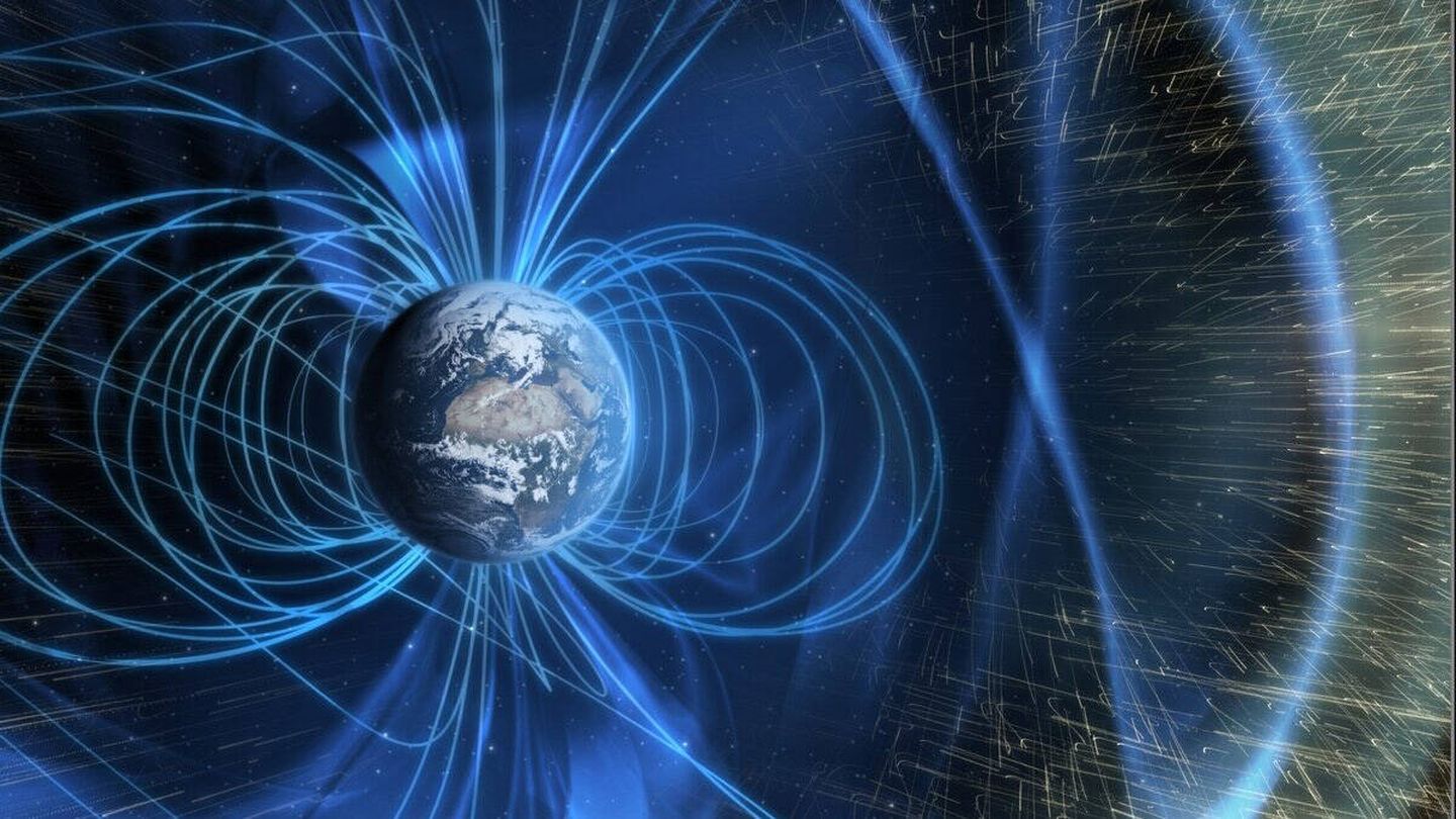 El campo magnético terrestre evita que el viento solar elimine la atmósfera (NASA)