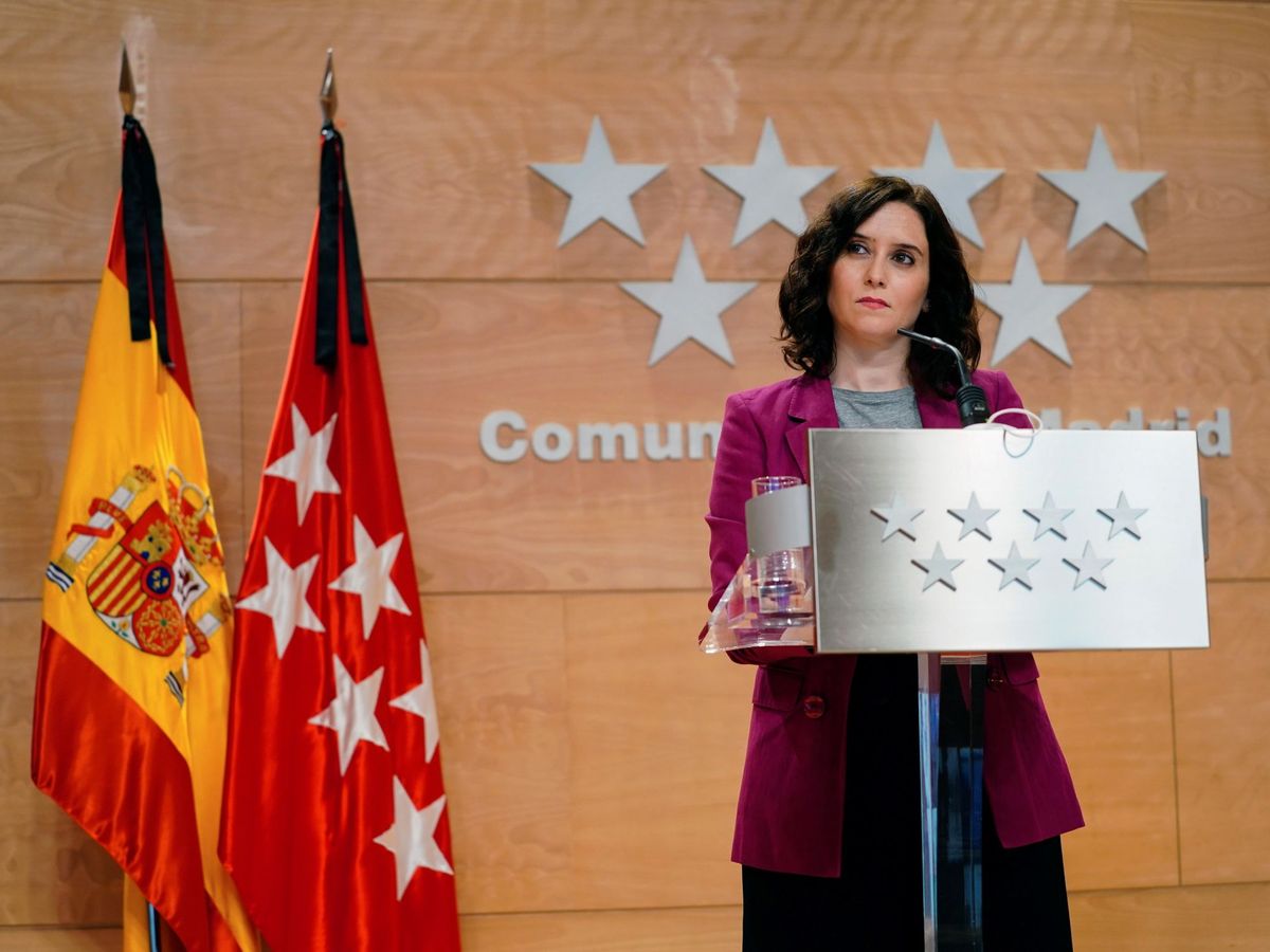 Foto:  La presidenta de la Comunidad de Madrid, Isabel Díaz Ayuso