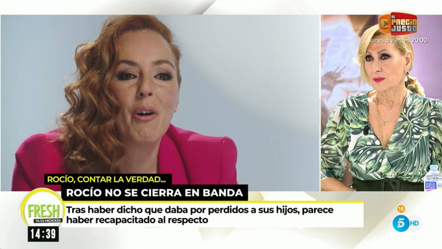 Rosa Benito, en 'Ya es mediodía'. (Mediaset)
