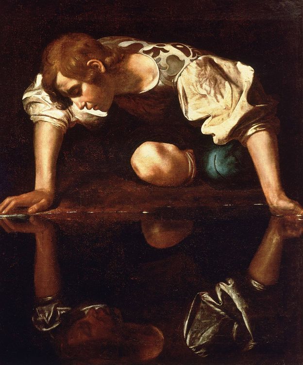 'Narciso', Caravaggio, 1594-96. Gallerie Nazionali d´Arte Antica.