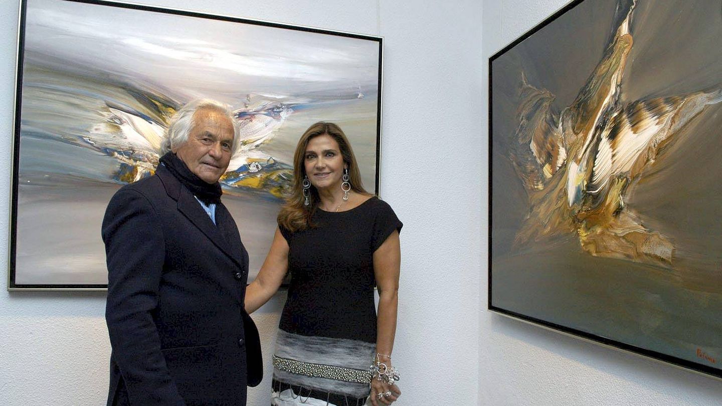 Sebastián Palomo Linares y Marina Danko, durante la inauguración de la exposición 'Vida', en 2010. (EFE/Enrique Alonso)