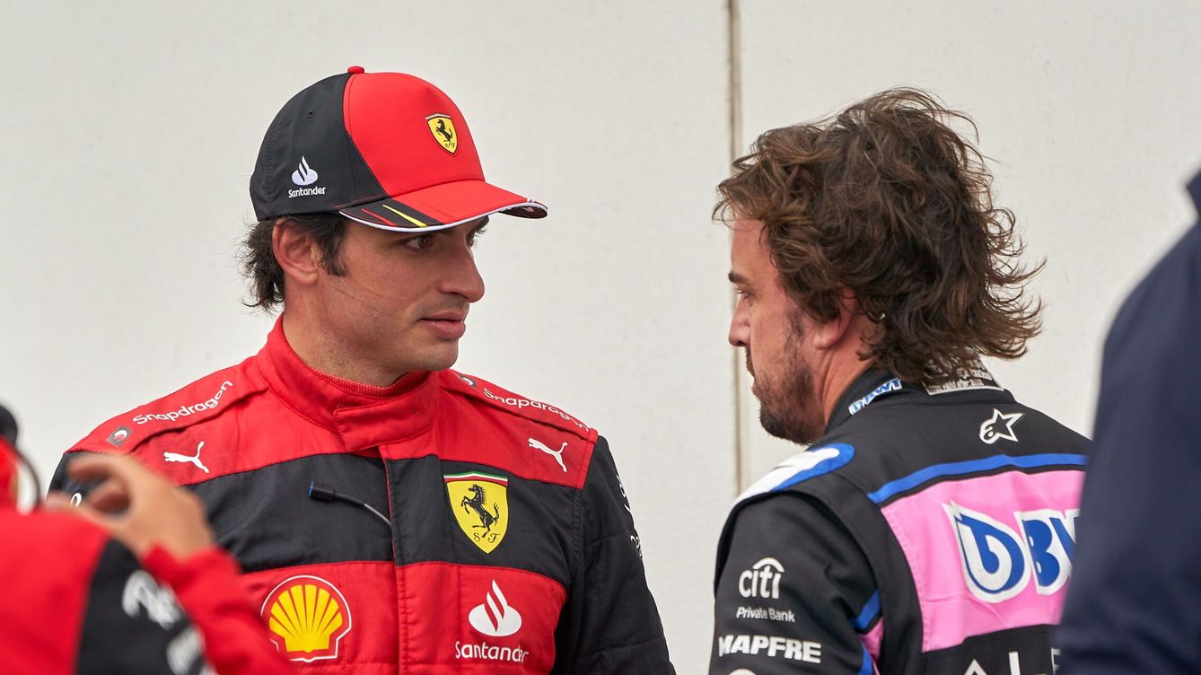 Foto: Carlos Sainz y Fernando Alonso, tras la clasificación de Canadá. (Reuters/Hamad I Mohammed)