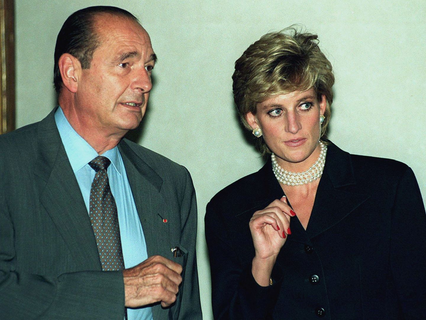 La princesa Diana junto a Jacques Chirac,  en una imagen de archivo. (Reuters)