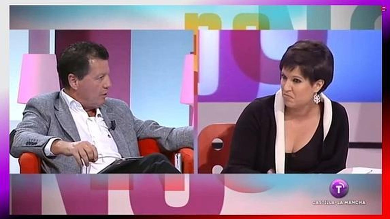 Foto: Alfonso Rojo y Beatriz Talegón tuvieron un enfrentamiento en la televisión pública de Castilla-La Mancha (RTCLM)