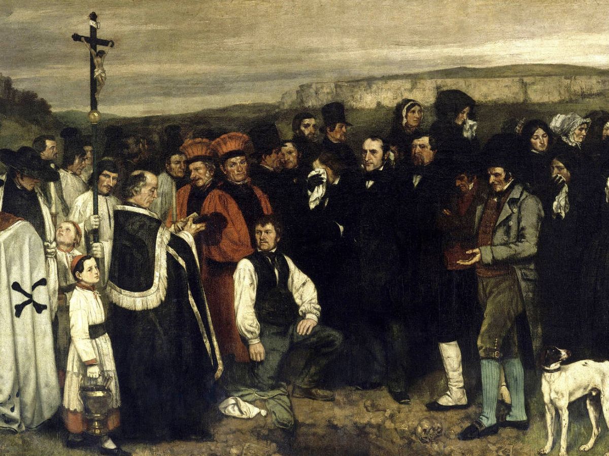 Foto: 'Entierro en Ornans'. Gustave Courbet, 1850. Musée d'Orsay.