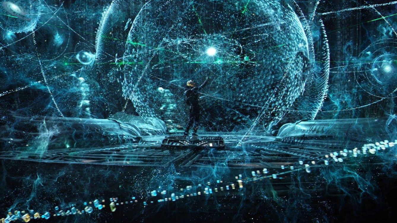 Foto: Mapa estelar holográfico de la película Prometheus, de Ridley Scott. (20th Century Fox)
