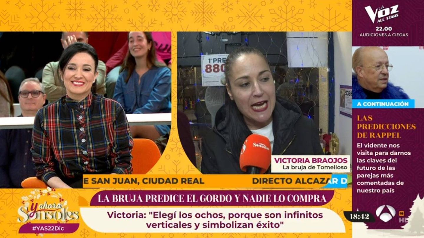 Cruz Sánchez de Lara y la bruja Victoria en 'Y ahora Sonsoles'. (Antena 3)