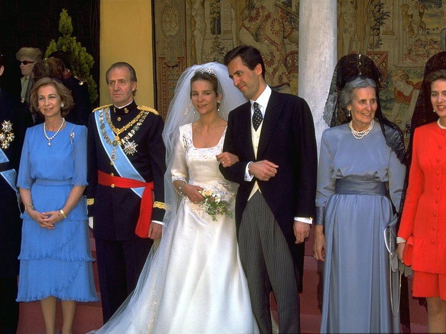 La boda de la infanta Elena y Jaime de Marichalar, en 1995. (Getty)