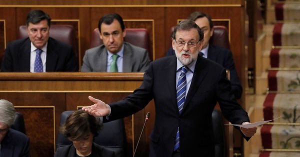 Foto: El jefe del Ejecutivo, Mariano Rajoy, durante su intervención en la sesión de control al Gobierno. (EFE)