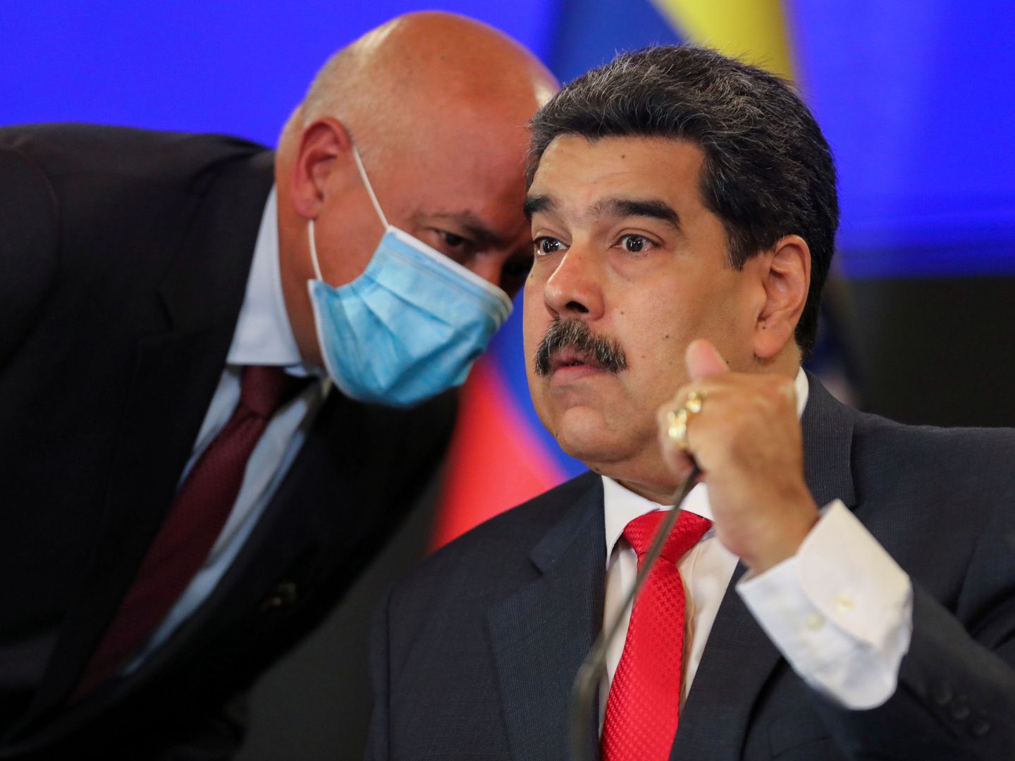 El presidente de Venezuela, Nicolás Maduro, junto a Jorge Rodríguez. (Reuters) 