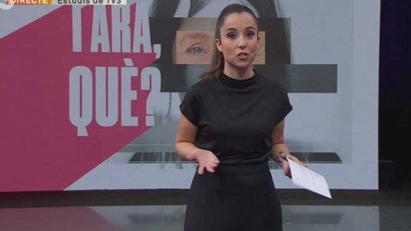 Laura Rosel, en el plató de TV3. (CCMA).