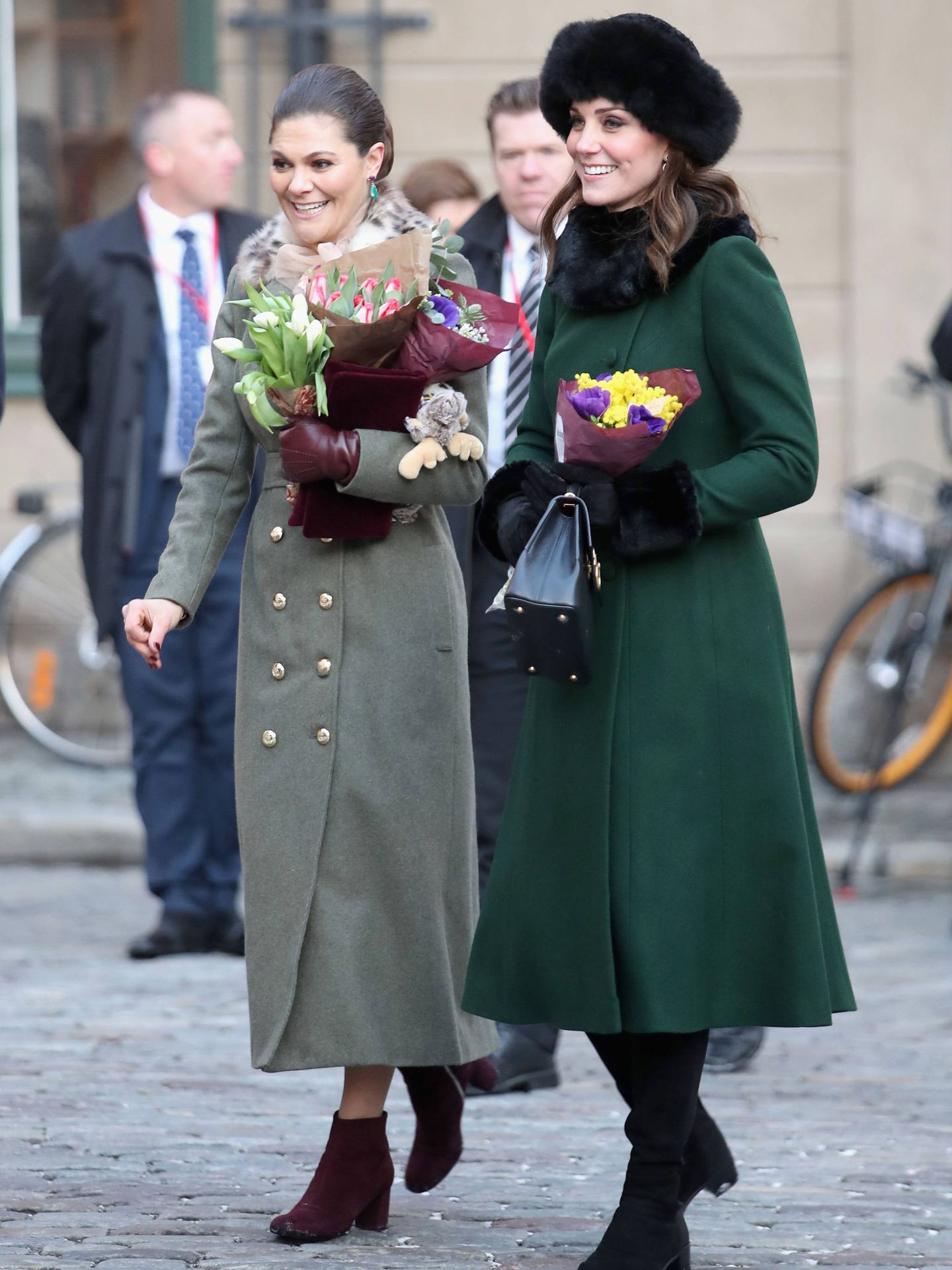 Kate Middleton y Victoria de Suecia, en Estocolmo. (Getty)