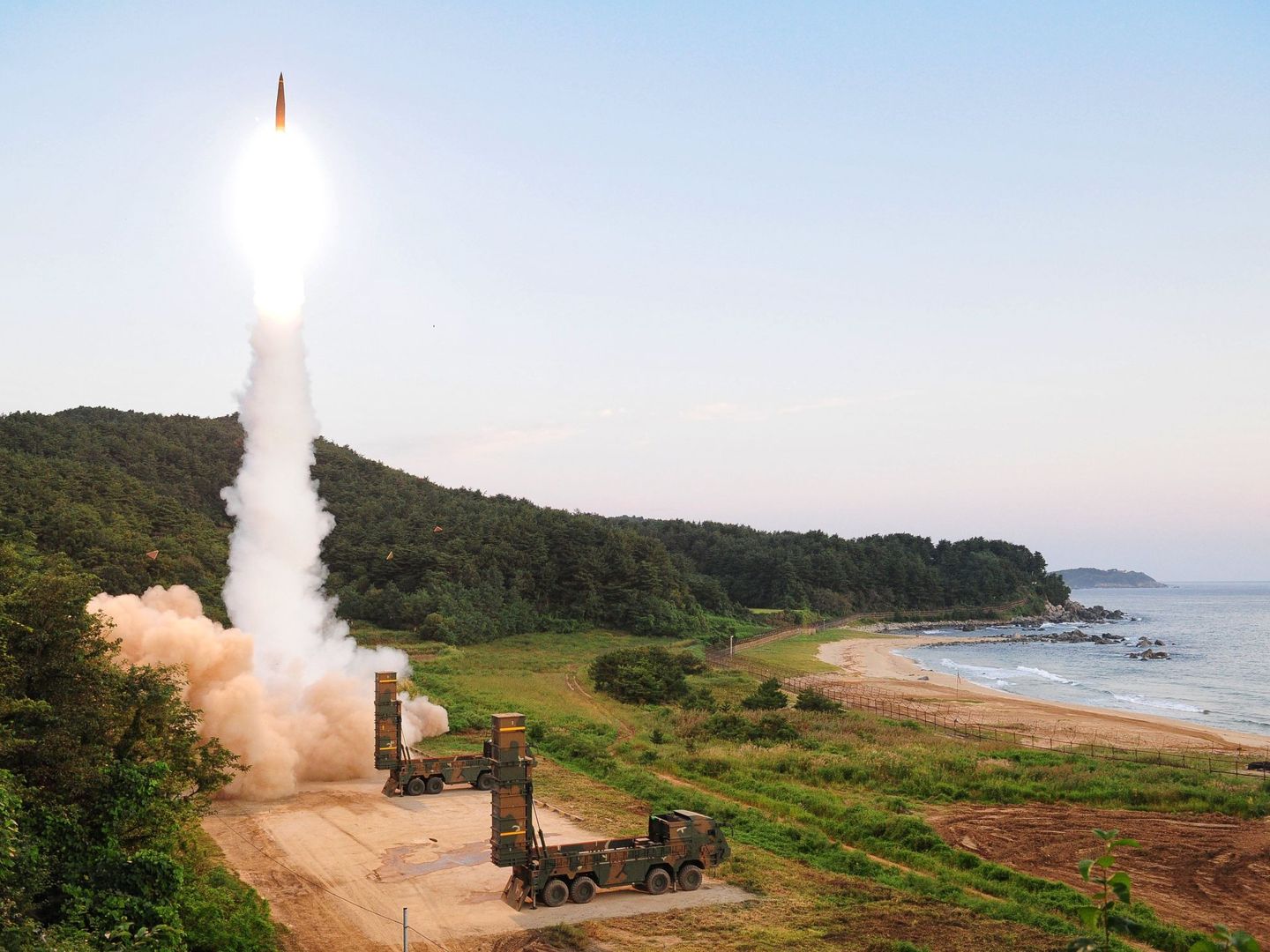 El sistema de defensa antimisiles de Corea del Sur, en una prueba reciente. (Reuters)