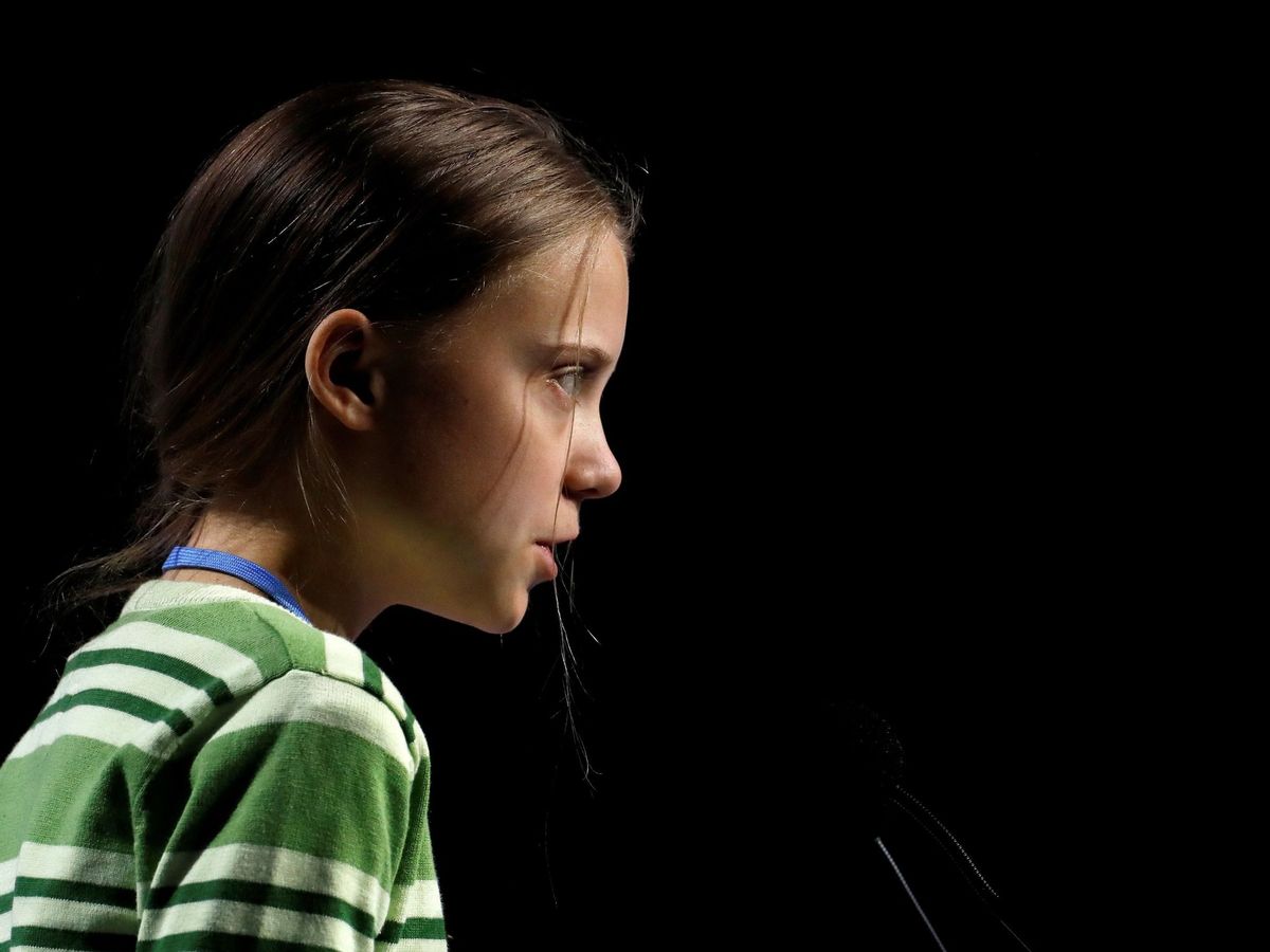 Foto: La activista sueca Greta Thunberg durante el plenario de la Cumbre Climática (Reuters)