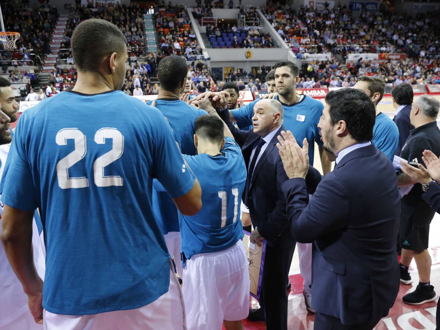 Felipe Reyes logró en Zaragoza su segunda mejor anotación de la temporada. (ACB Photo/Basket Zaragoza)