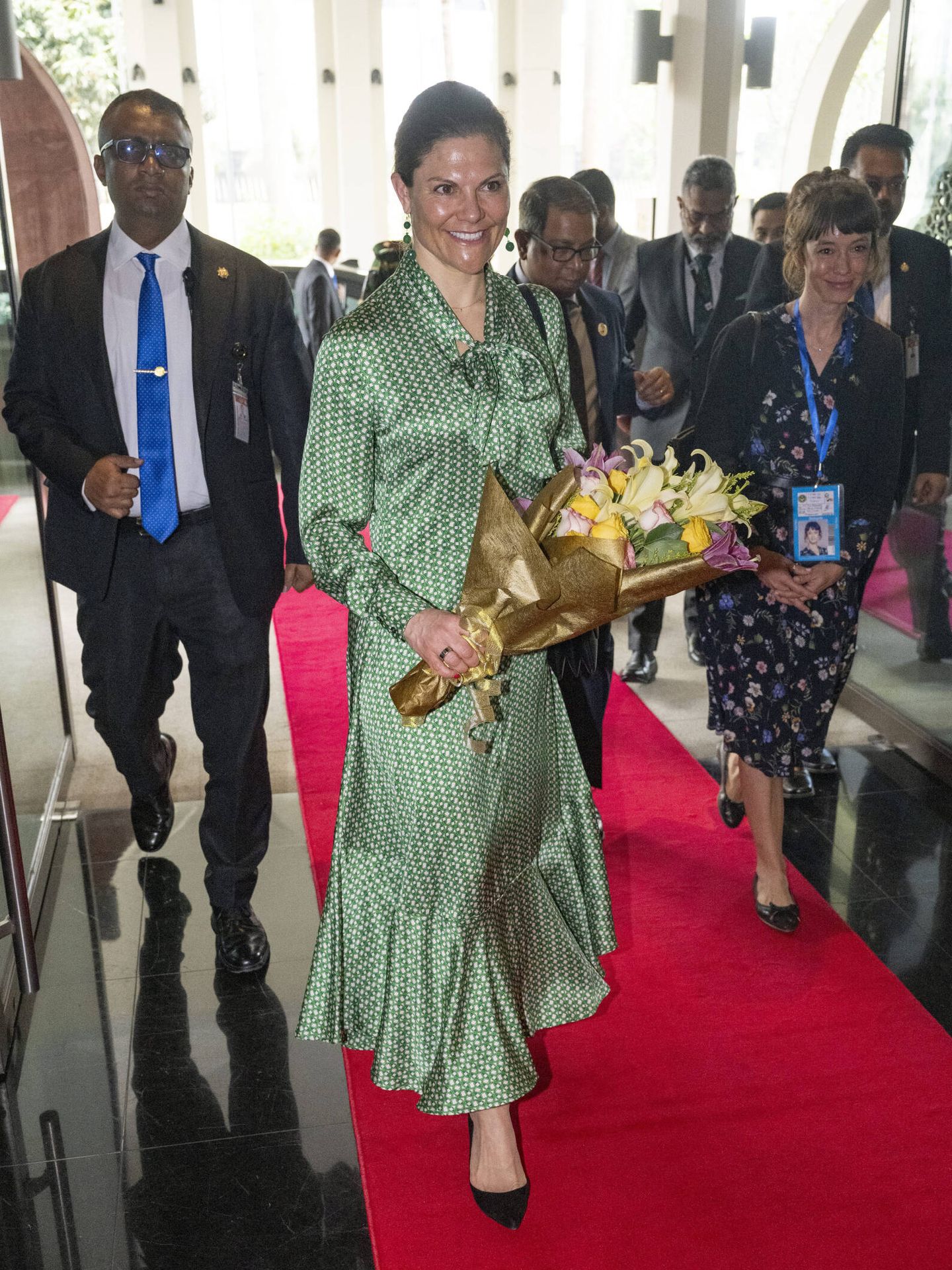 La princesa Victoria, en su llegada a Bangladesh. (Cordon Press)