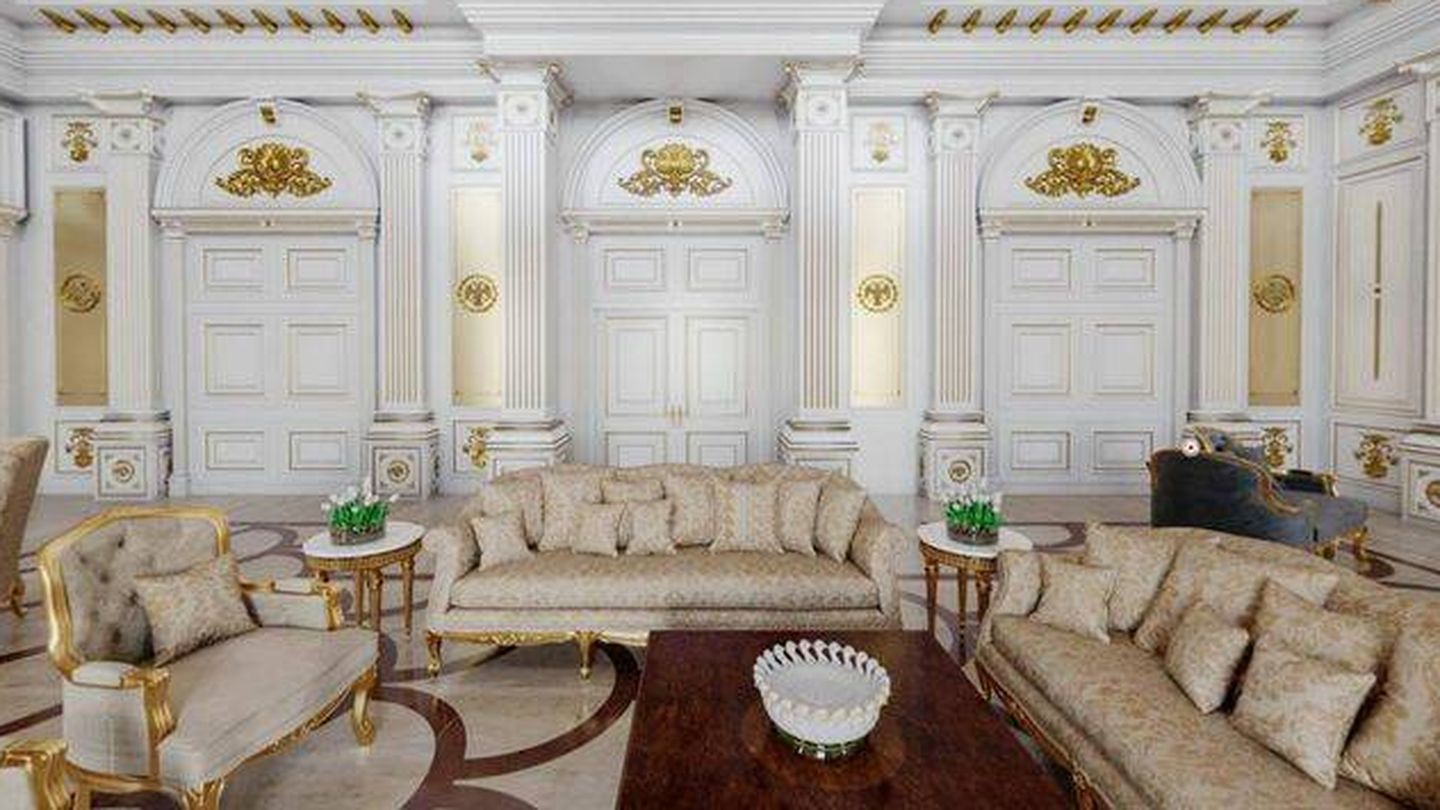 Uno de los lujosos salones del supuesto palacio. (Palace.navalny.com)
