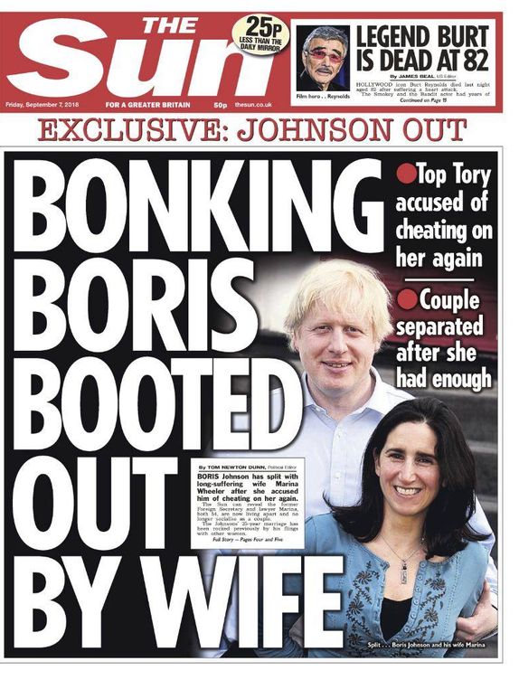 Los escándalos de Boris en la prensa