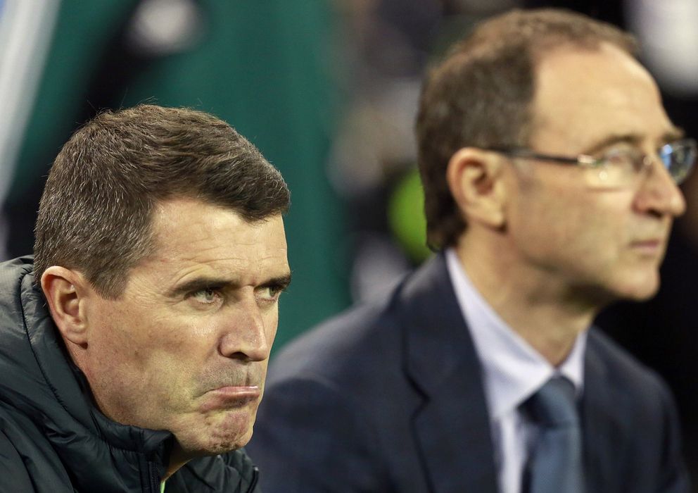 Foto: Roy Keane, durante un partido de la selección irlandesa (Reuters)