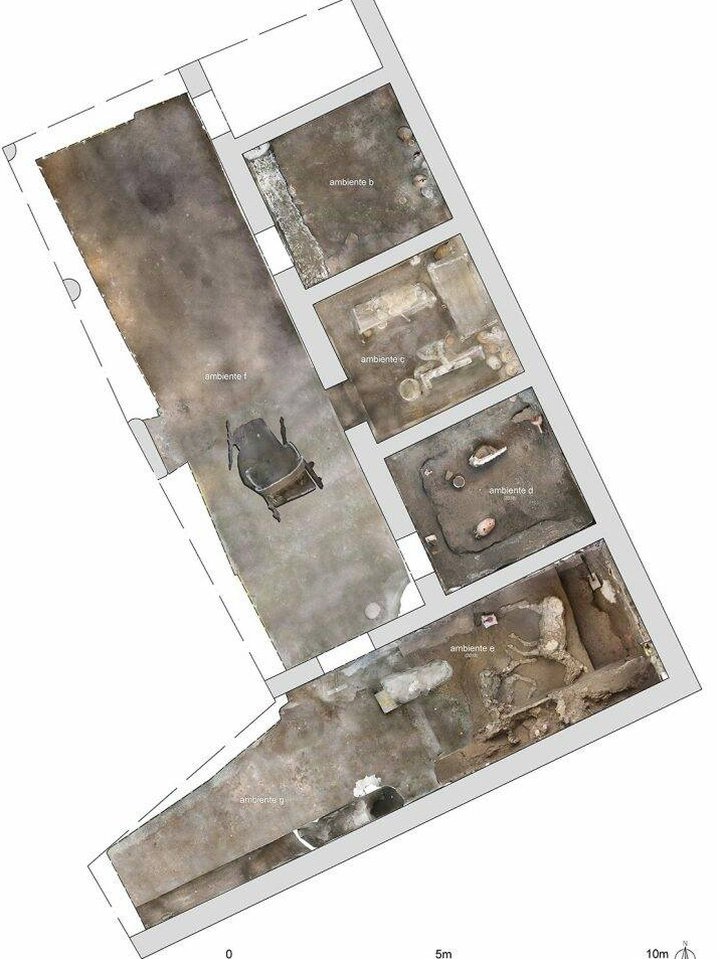 Reconstrucción del habitáculo para esclavos de la villa de Civita Giuliana. (Parque arqueológico de Pompeya)
