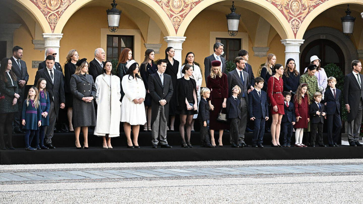 El clan Grimaldi, en el Día Nacional de Mónaco. (Getty)