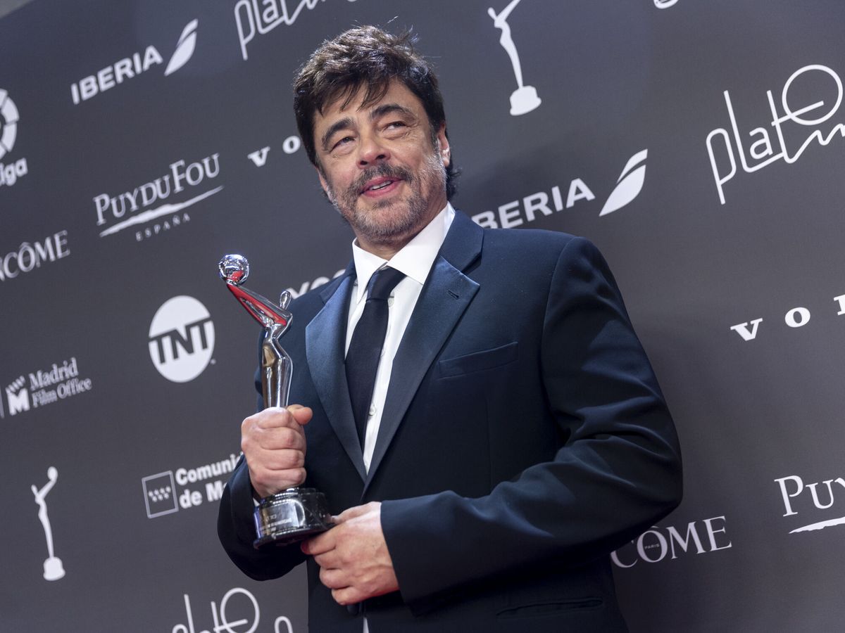 Foto: Benicio del Toro, Premio Platino de Honor en 2023. (Efe/ Daniel González)