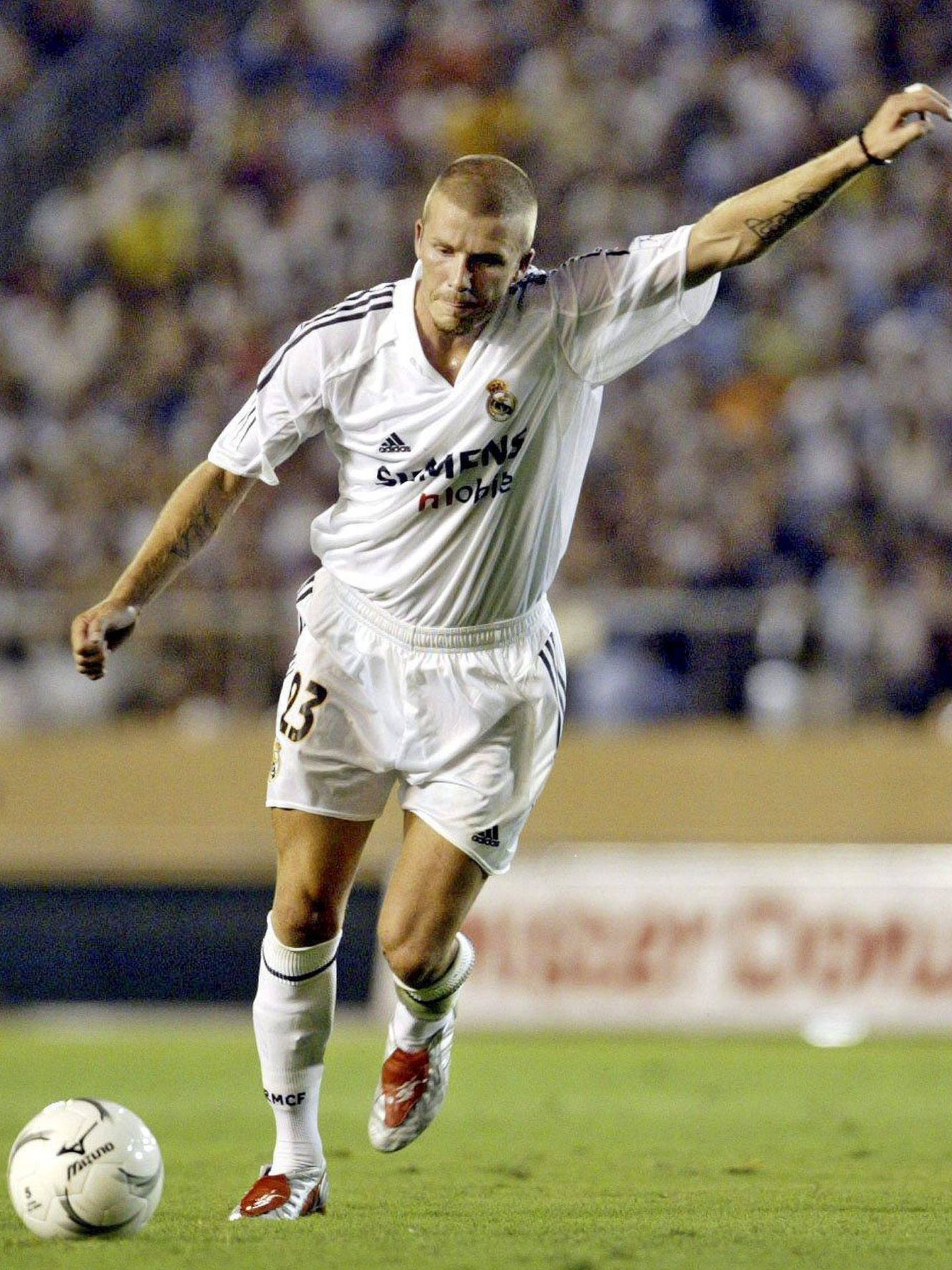 David Beckham, durante su etapa como jugador del Real Madrid. (EFE)