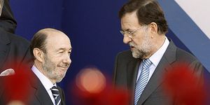Ruptura total: Rajoy y Rubalcaba no hablan ni de la salud del Rey ni de Bankia