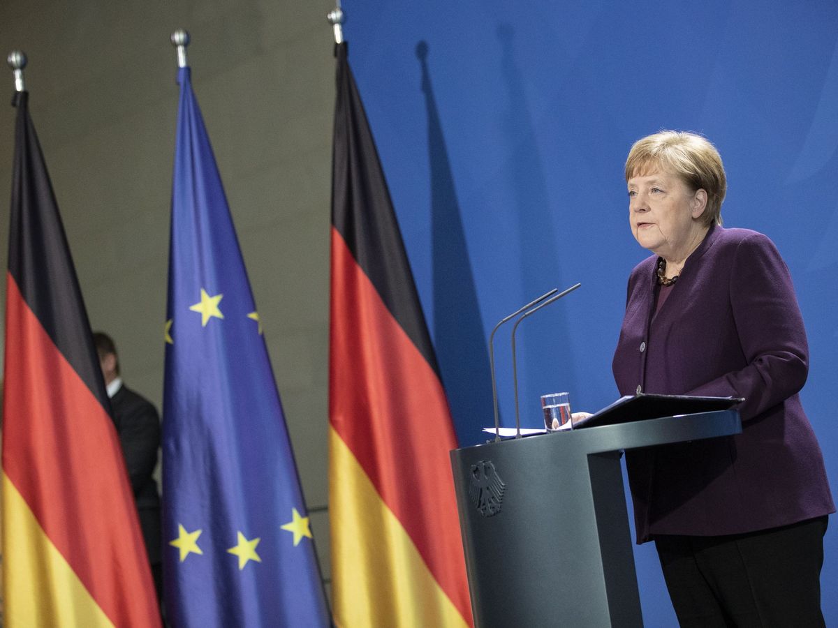 Foto: Conferencia de prensa de la canciller alemana, Angela Merkel. (Efe)