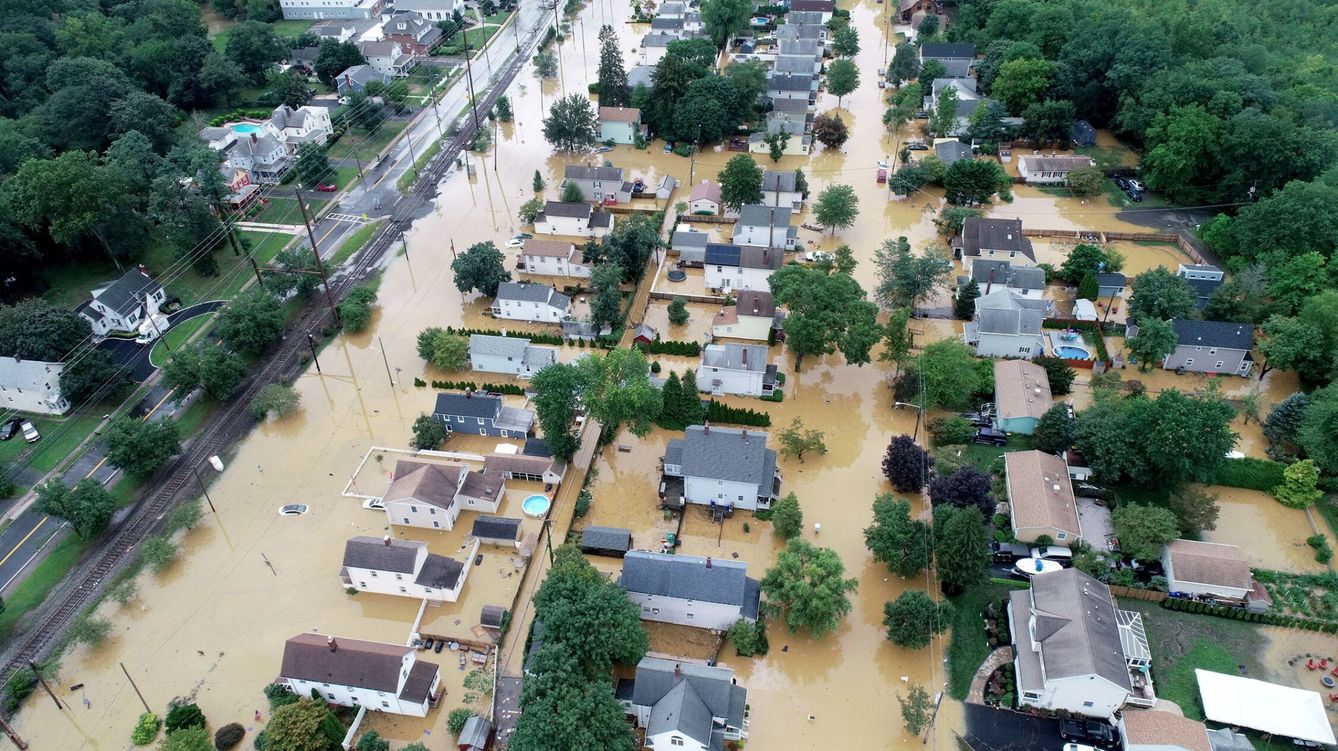 Inundaciones causadas por la tormenta Henri en Nueva Jersey (REUTERS)