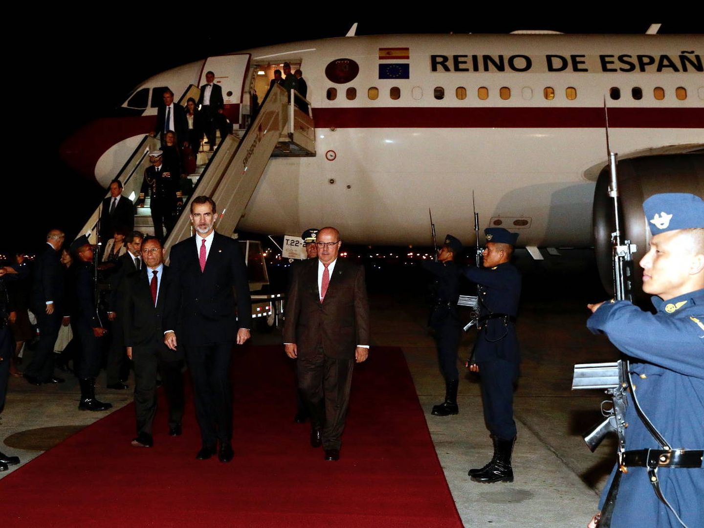 El Rey aterrizando en Lima. (Casa Real)