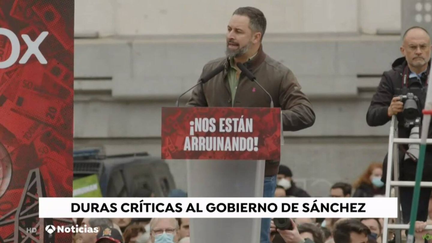Imagen de Santiago Abascal en 'Antena 3 noticias'. (Atresmedia)