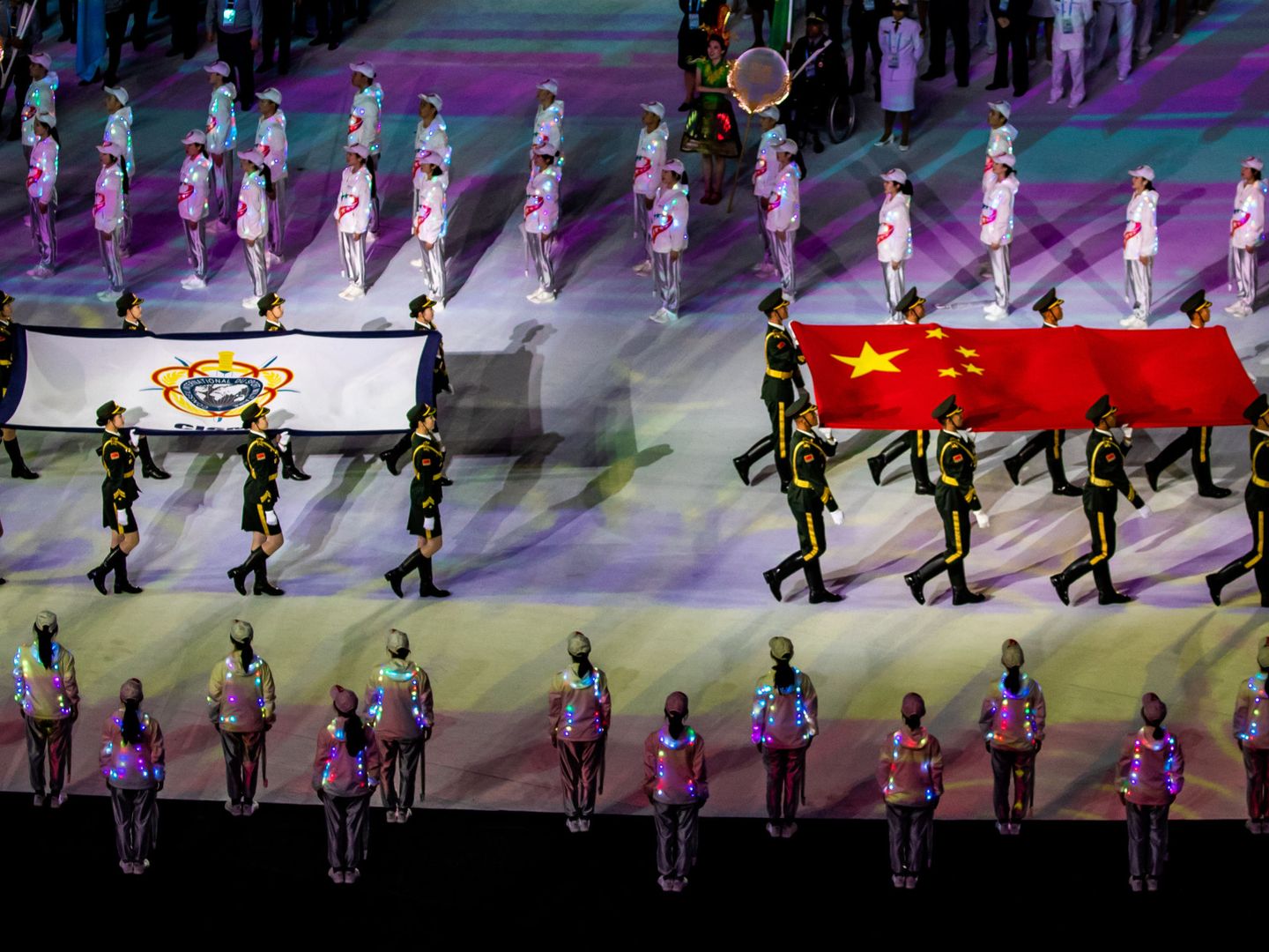 Ceremonia de los Juegos Militares de Wuhan el pasado octubre. (Reuters)