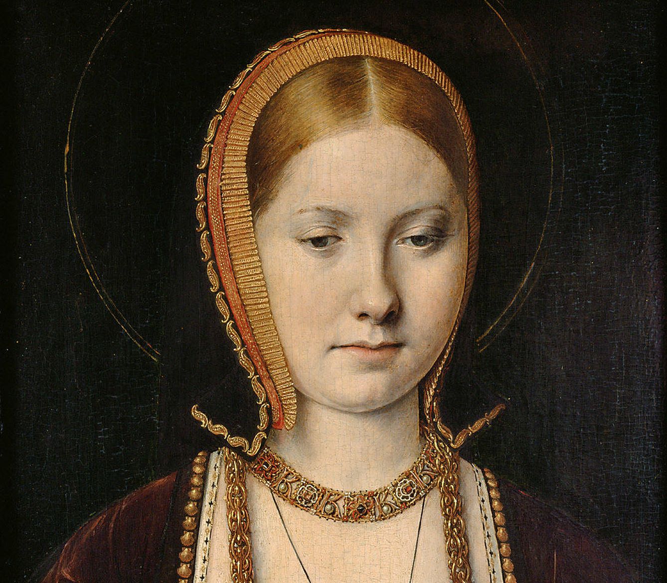 'Retrato de Catalina de Aragón', Michel Sittow, 1514. Kunthistorisches Museum.