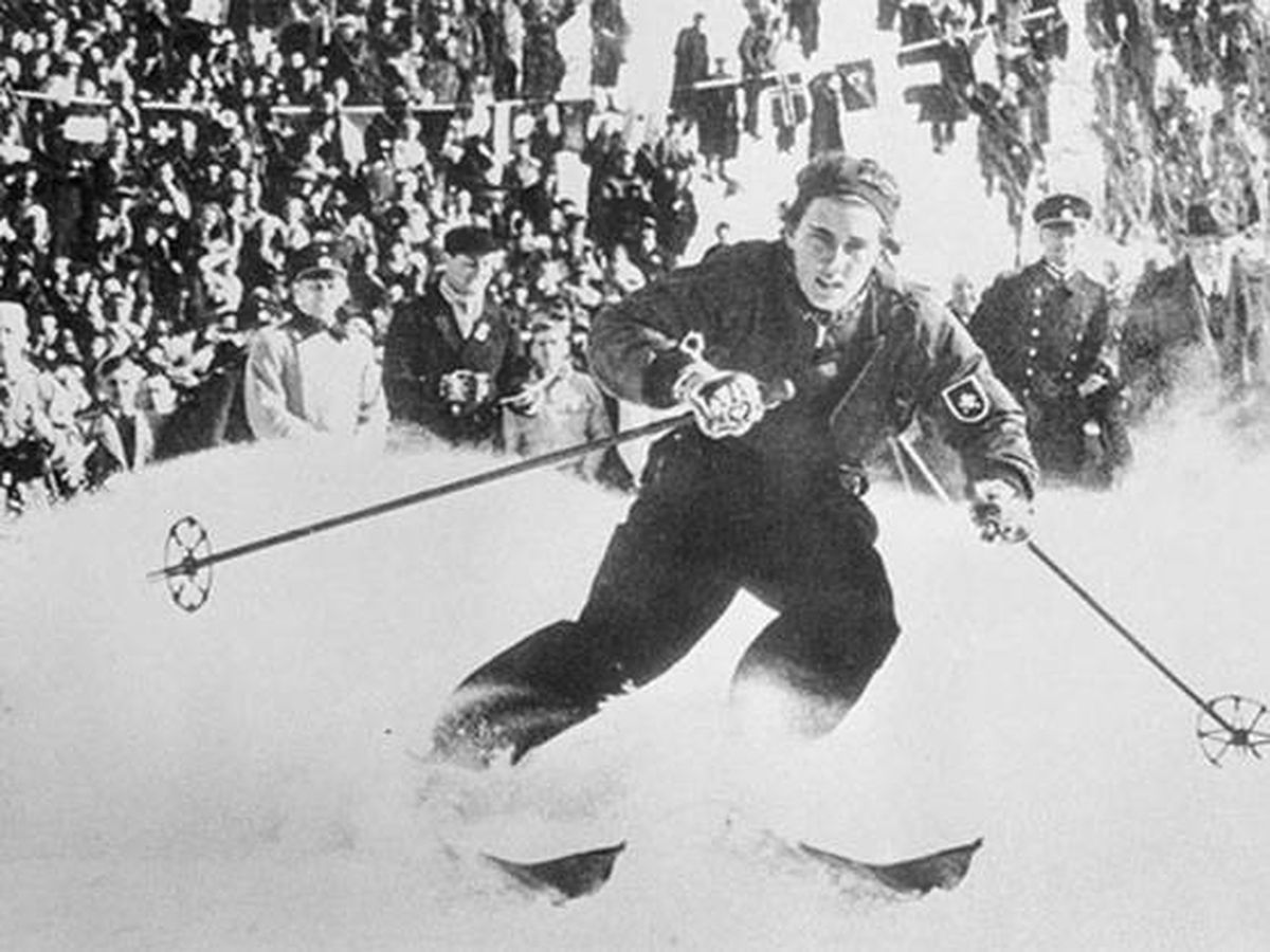 Foto: Christl  Cranz arrasó en los Mundiales de Esquí (Foto: Twitter)