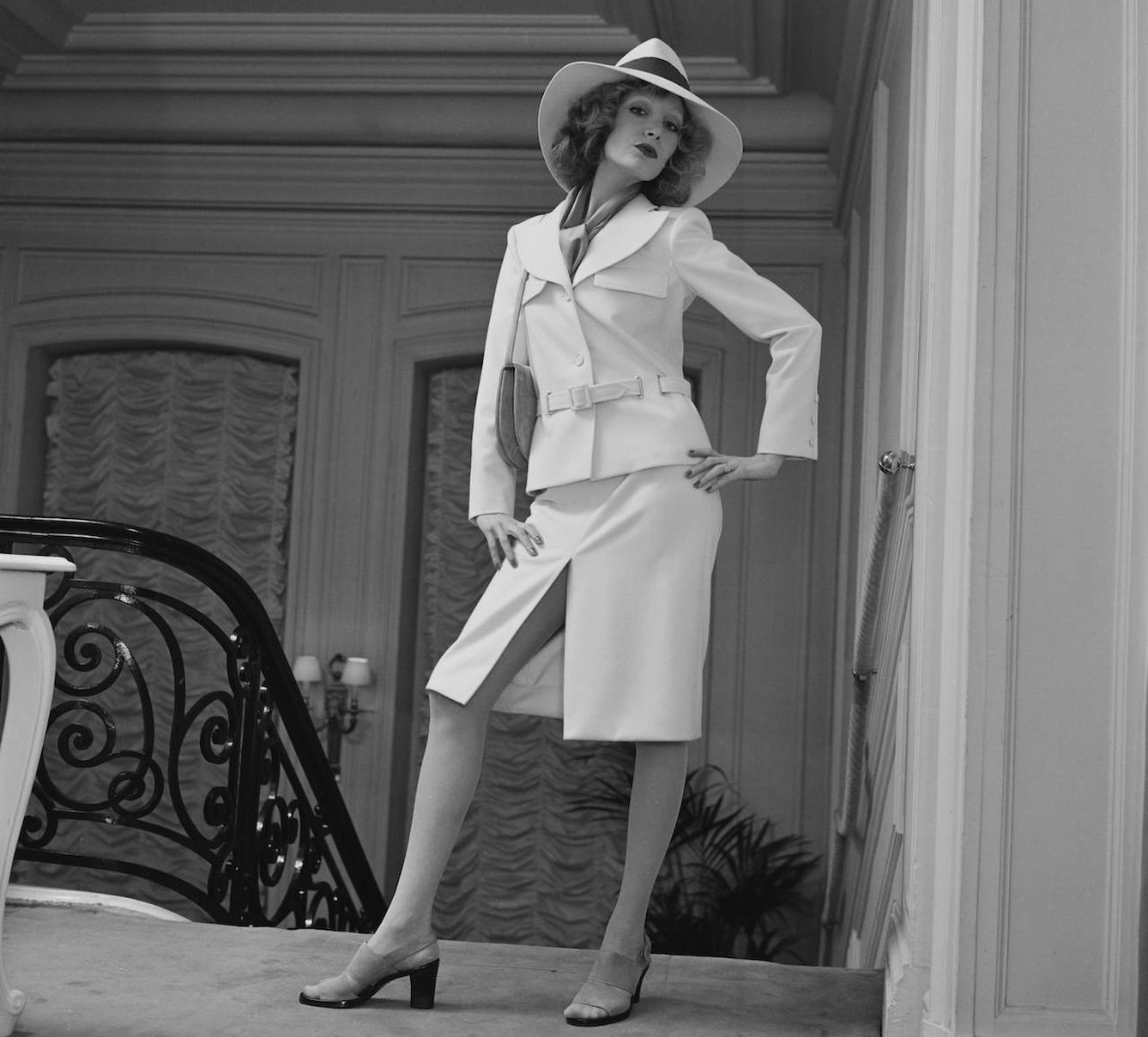 Marlene Dietrich vestida por Christian Dior (Getty)