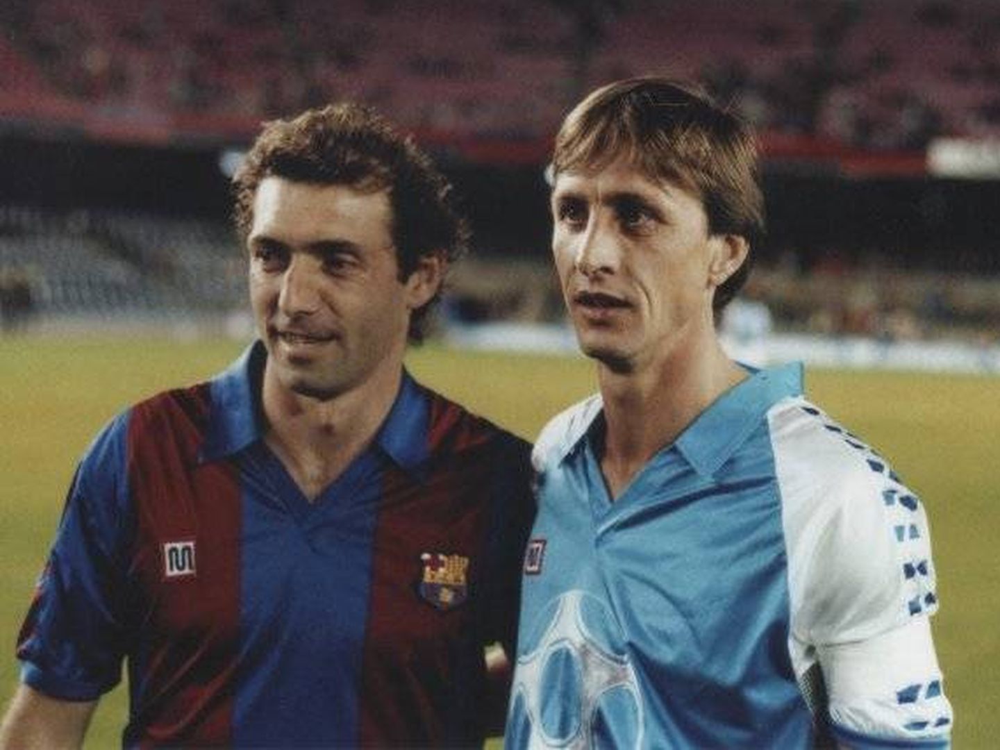 Quini y Cruyff en la época del jugador asturiano en el equipo azulgrana. (Fundación Quini)