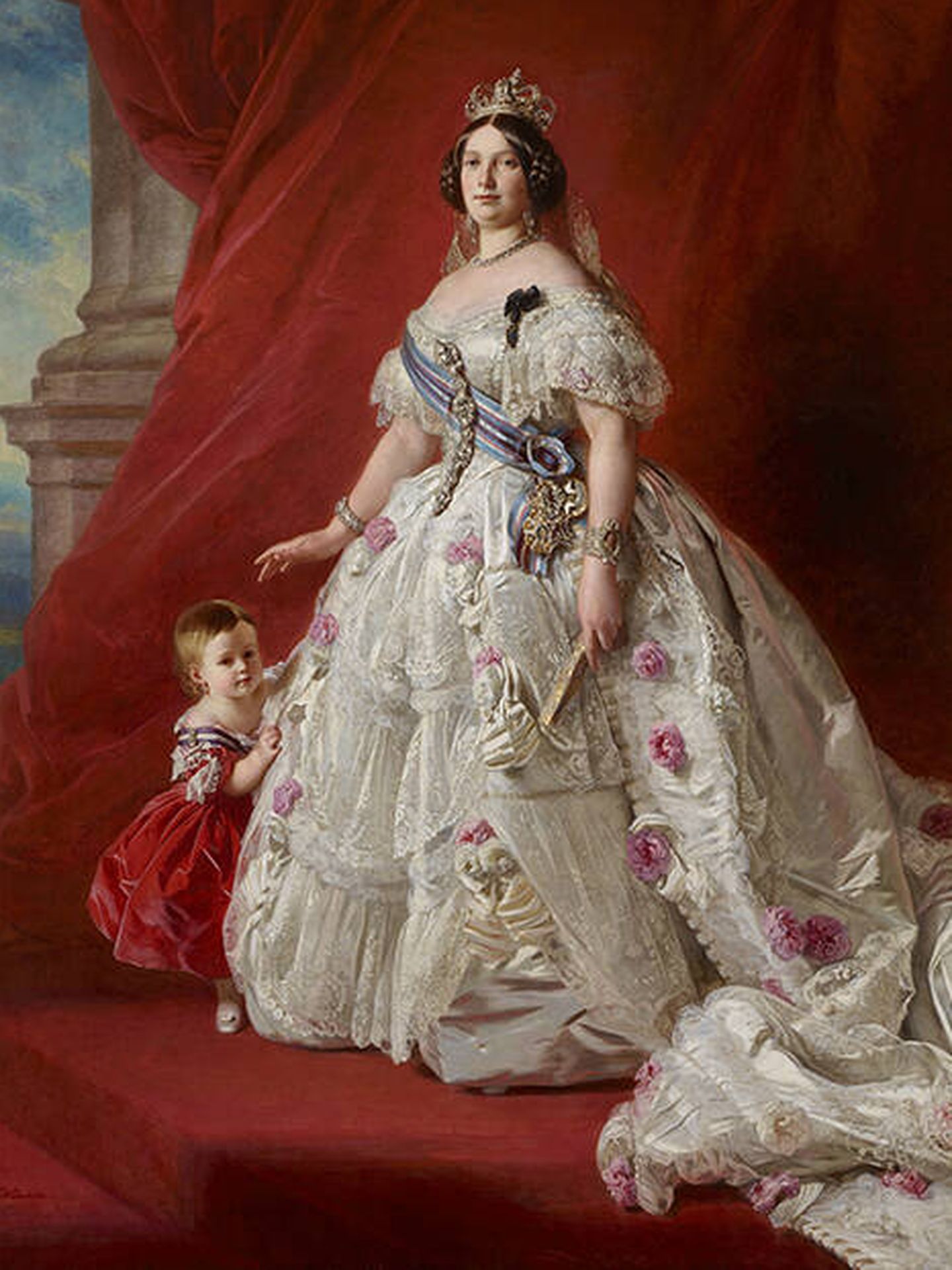 Isabel II, retratada por Franz Xaver Winterhalter. 