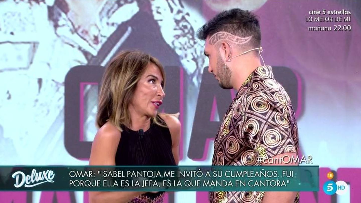 Patiño y Omar Montes, en 'Sábado Deluxe'. (Telecinco).