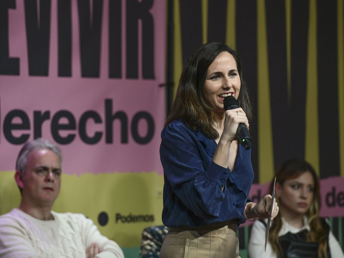 Foto: Belarra, en el acto de Podemos en Madrid. (EFE/Víctor Lerena