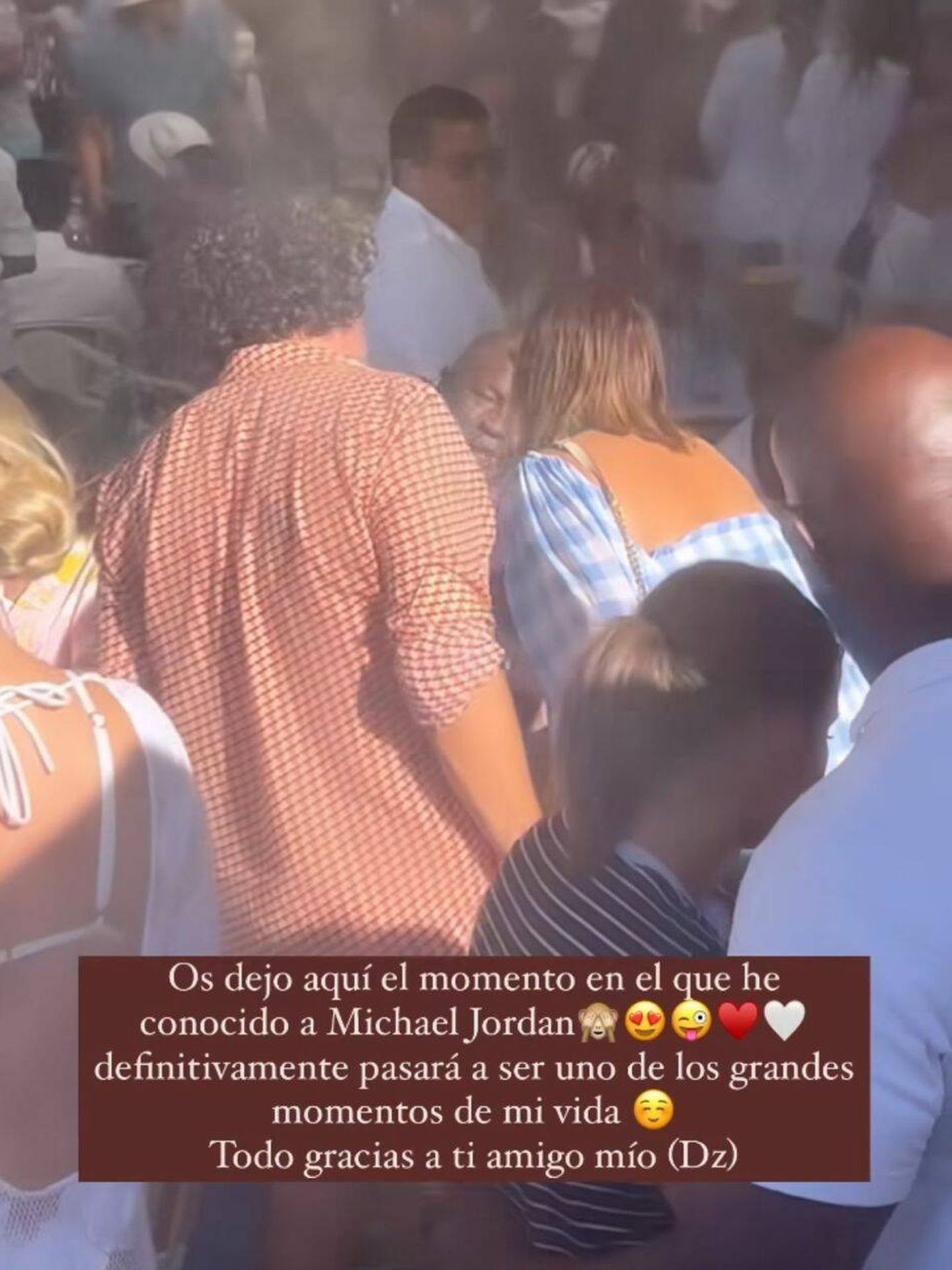Vicky Martín Berrocal conociendo a Michael Jordan. (Instagram/@vickymartinberrocal)